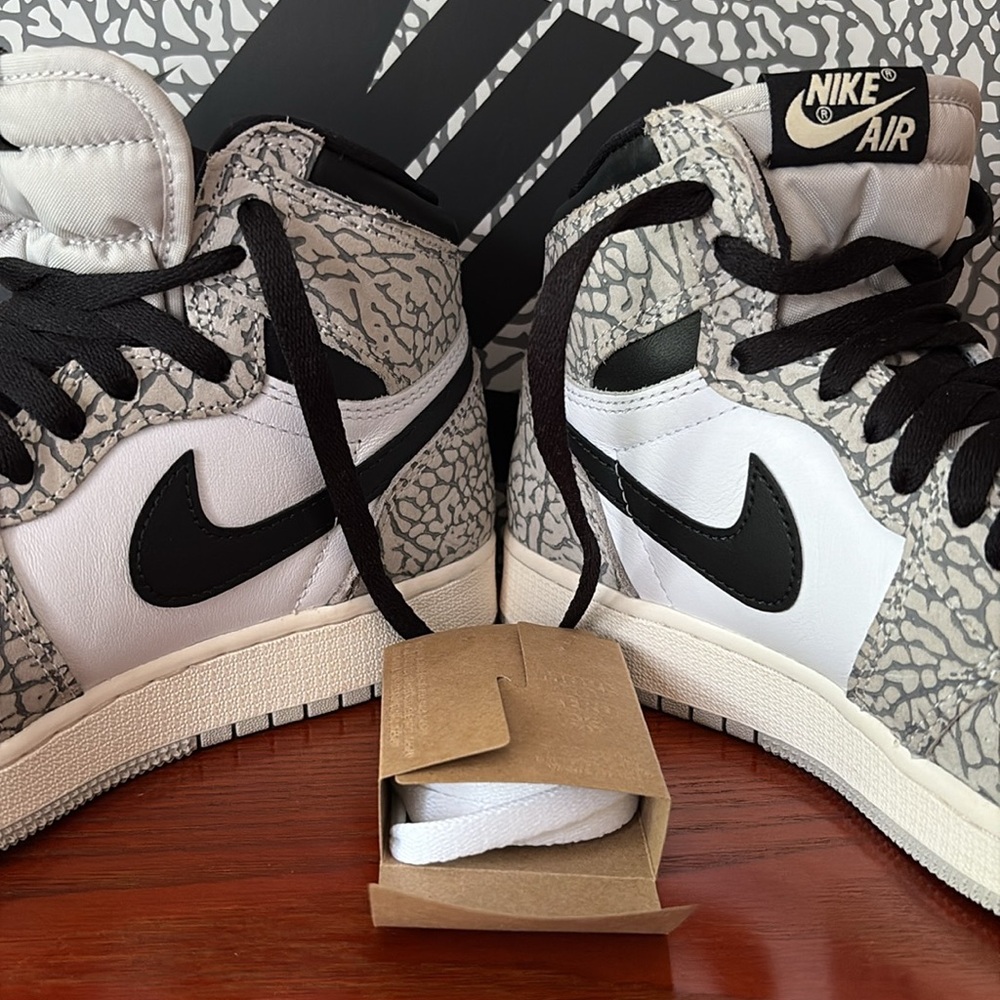 Nike Air Jordan 1 Retro High OG White Cement - Picture 11 of 16